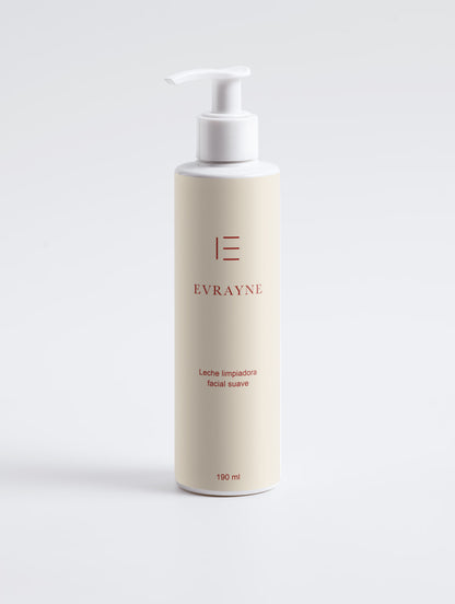 EVRAYNE nueva etiqueta — Leche limpiadora facial suave de 190 ml — envase, vista frontal