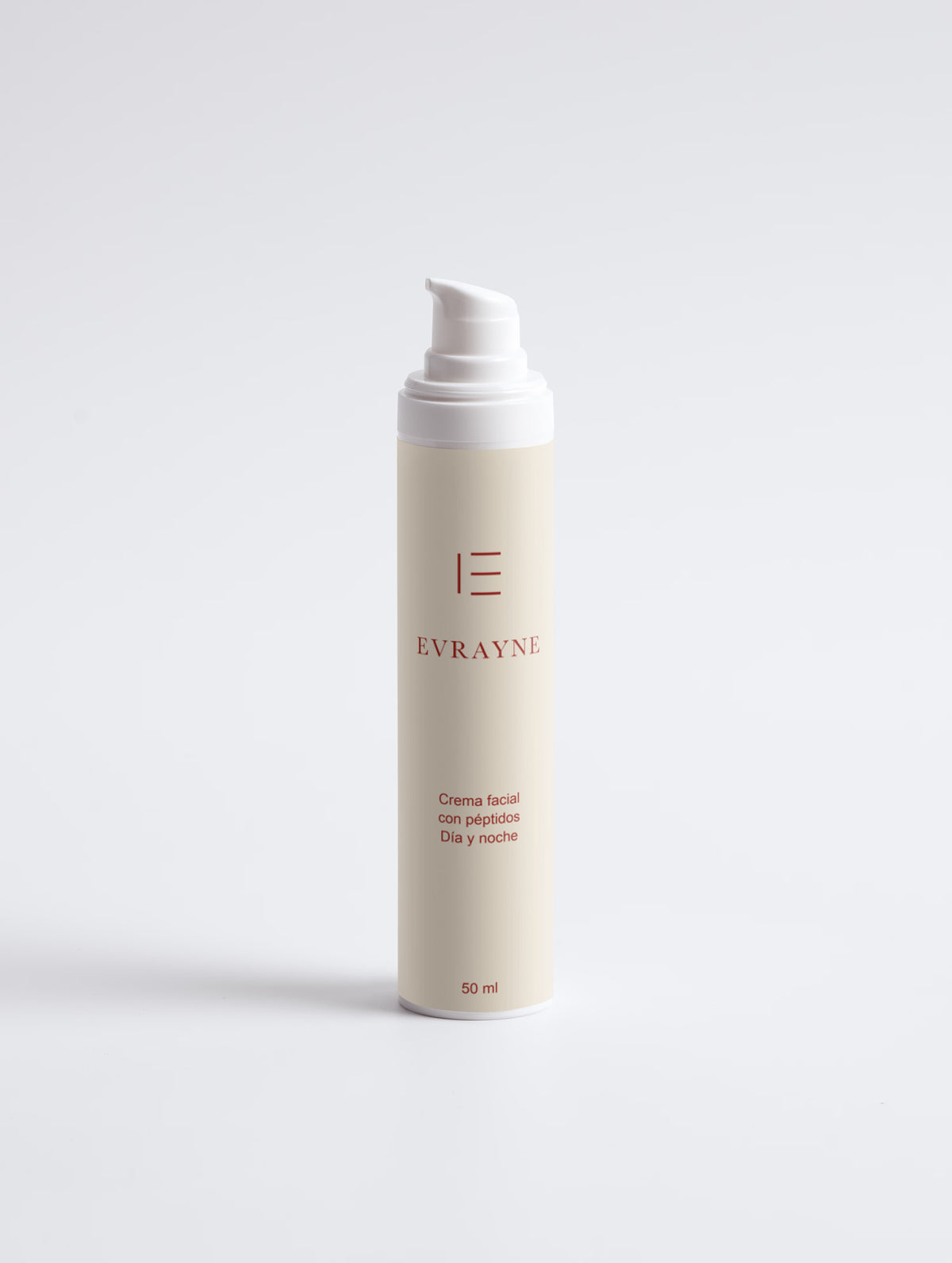 EVRAYNE nueva etiqueta — Crema facial con péptidos de 50 ml — envase, vista frontal