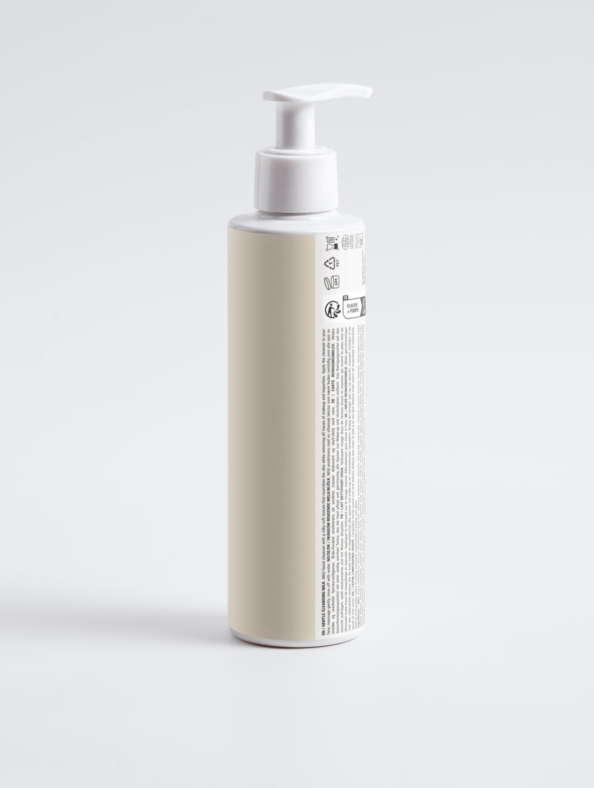 EVRAYNE nueva etiqueta — Leche limpiadora facial suave de 190 ml — envase, vista posterior