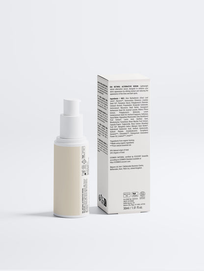 EVRAYNE nueva etiqueta — Sérum facial con Bidens pilosa de 30 ml — envase y caja, vista posterior